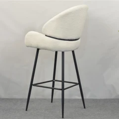 Barová židle, bílá/černá, SANAKO TYP 2