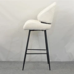 Barová židle, bílá/černá, SANAKO TYP 2