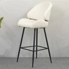 Barová židle, bílá/černá, SANAKO TYP 2