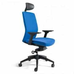 Kancelářská židle J2 SP černý plast - tmavě modrá 211