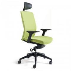 Kancelářská židle J2 SP černý plast - zelená 203 č.1
