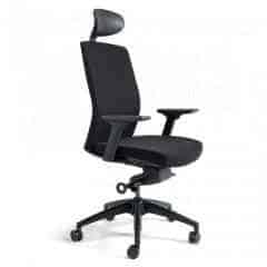 Kancelářská židle J2 SP černý plast - černá 201