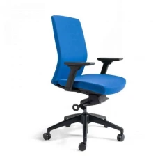 Kancelářská židle J2 BP černý plast - tmavě modrá 211 č.1