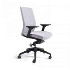 Kancelářská židle J2 BP černý plast - šedá 206 č.1