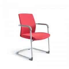Jednací židle JCON WHITE - červená 202 č.1