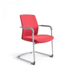 Jednací židle JCON WHITE - červená 202