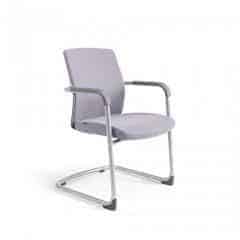 Jednací židle JCON WHITE - šedá 206