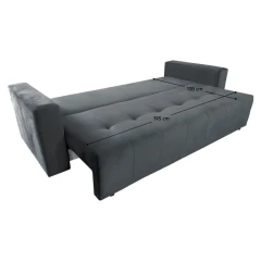 Rozkládací pohovka, šedá, MARIK