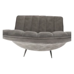 Židle, ekokůže světle šedá/černá, HAZAL