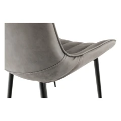 Židle, ekokůže světle šedá/černá, HAZAL