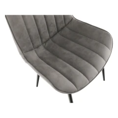 Židle, ekokůže světle šedá/černá, HAZAL