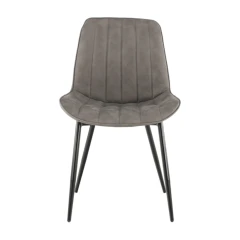 Židle, ekokůže světle šedá/černá, HAZAL