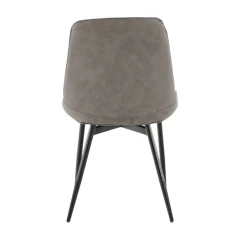 Židle, ekokůže světle šedá/černá, HAZAL