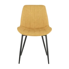 Židle, ekokůže žlutá/černá, Hazal
