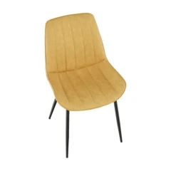 Židle, ekokůže žlutá/černá, Hazal