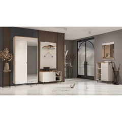 Věšákový panel 80, kašmír/dub castello, EYCO