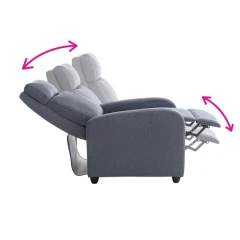 Relaxační křeslo, šedá, KRESO NEW