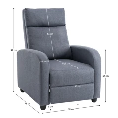 Relaxační křeslo, šedá, KRESO NEW