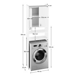 Skříňka nad pračku, bílá, NATALI NEW