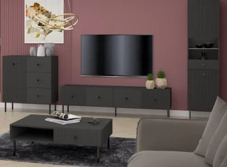 Obývací sestava ALMONTE - antracit