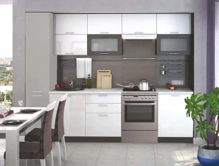 Kuchyně VALERIA 240 wenge/bílá lesk