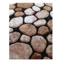 Koberec, hnědá / černá, 200x300, PEBBLE TYP 2