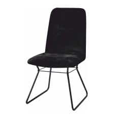 Moderní židle, černá látka / kov, ALMIRA