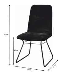 Moderní židle, černá látka / kov, ALMIRA