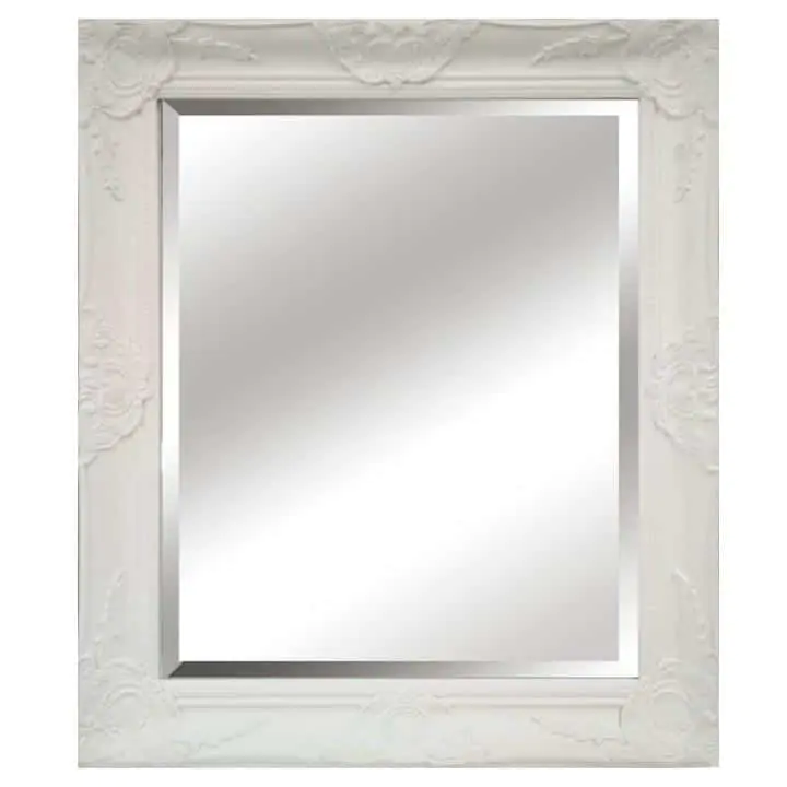 Tempo Kondela Zrcadlo, bílý dřevěný rám, MALKIA TYP 13 + kupón KONDELA10 na okamžitou slevu 3% (kupón uplatníte v košíku)