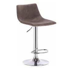 Barová židle, šedohnědá / kov, LENOX