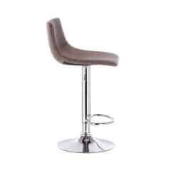 Barová židle, šedohnědá / kov, LENOX