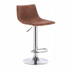 Barová židle, hnědá / kov, LENOX