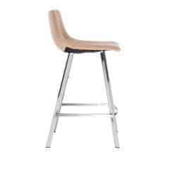 Barová židle, béžová látka s efektem broušené kůže, Deron