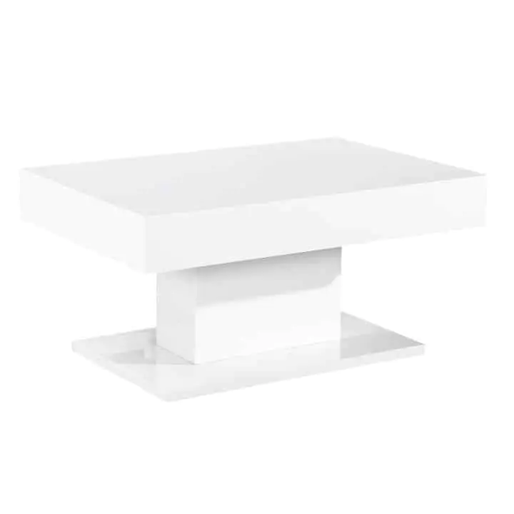 Tempo Kondela Konferenční stůl s úložným prostorem DIKARO - bílý, vysoký lesk + kupón KONDELA10 na okamžitou slevu 3% (kupón uplatníte v košíku)
