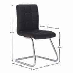 Designová stolička, černá látka, LAVINIA
