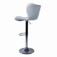 Barová židle, šedá látka/bílá ekokůže, TIRZA