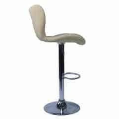 Barová židle, hnědá látka/krémová ekokůže, TIRZA