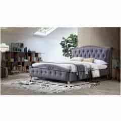 Manželská postel, šedá, 160x200, GIOVANA