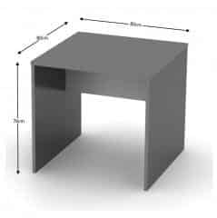 Psací stůl, grafit / bílá, RIOMA TYP 17