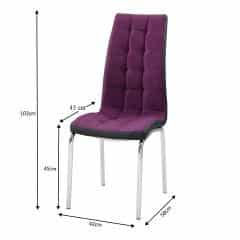Jídelní židle, fialová / černá, GERDA NEW