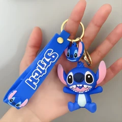 Dětská klíčenka Lilo a Stitch modrý s poutkem a karabinou