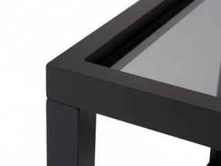 Konferenční stolek Modai LAWA 63 x 63 cm, sklo - černá č.4