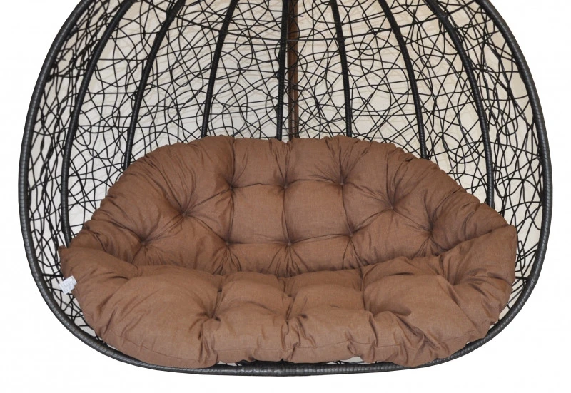 Polstr na závěsnou houpačku Double - hnědý melír