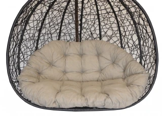 Polstr na závěsnou houpačku Double - tmavě béžový melír č.1