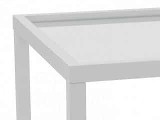 Konferenční stolek Modai LAWA 83 x 83 cm, sklo - bílá č.4