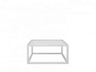 Konferenční stolek Modai LAWA 83 x 83 cm, sklo - bílá č.1