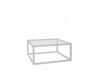 Konferenční stolek Modai LAWA 83 x 83 cm, sklo - bílá č.2