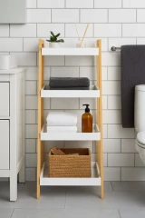 Bambusový regál GRADA bílá