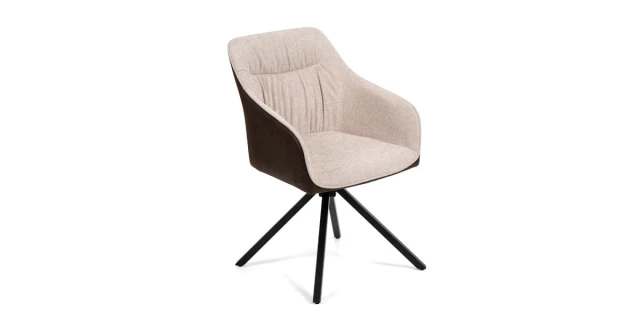 Jídelní židle LOREN hnědá/krémová