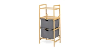 Bambusový regál BASKET URBAN šedý